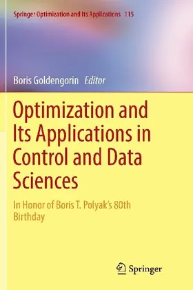 Optimization and Its Applications in Control and Data Sciences