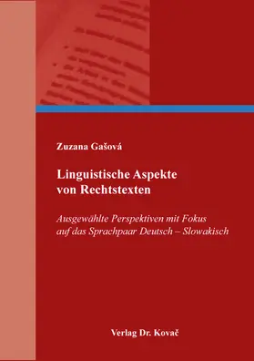 Linguistische Aspekte von Rechtstexten