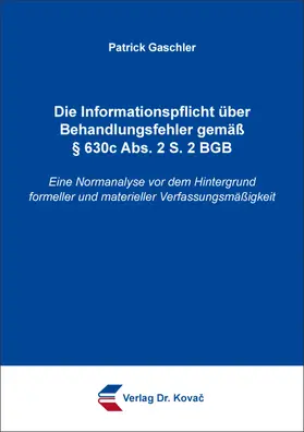 Die Informationspflicht über Behandlungsfehler gemäß § 630c Abs. 2 S. 2 BGB