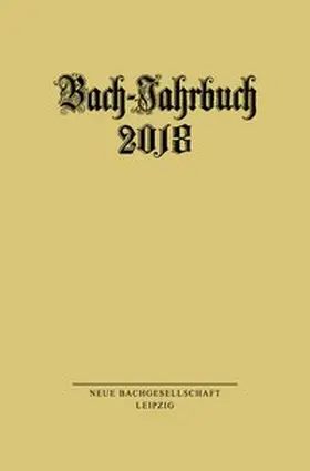 Bach-Jahrbuch 2018