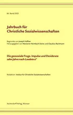 Jahrbuch für Christliche Sozialwissenschaften, 66. Band/2025