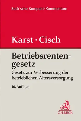 Betriebsrentengesetz. BetrAVG