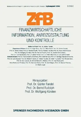 Finanzwirtschaftliche Information, Anreizgestaltung und Kontrolle