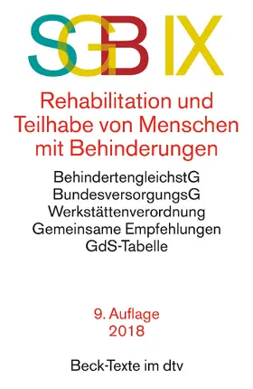 Sozialgesetzbuch (SGB) IX. Rehabilitation und Teilhabe behinderter Menschen