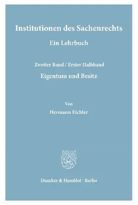 Institutionen des Sachenrechts.