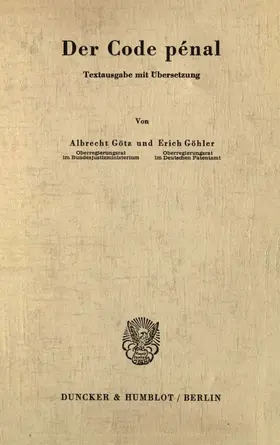 Der Code pénal.