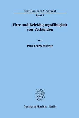 Ehre und Beleidigungsfähigkeit von Verbänden.