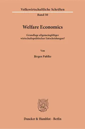 Welfare Economics.