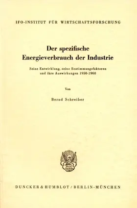 Der spezifische Energieverbrauch der Industrie.