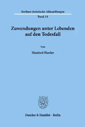 Zuwendungen unter Lebenden auf den Todesfall.