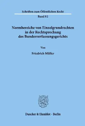 Normbereiche von Einzelgrundrechten in der Rechtsprechung des Bundesverfassungsgerichts.