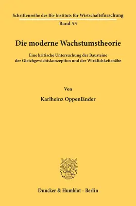 Die moderne Wachstumstheorie.