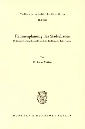 Rahmenplanung des Städtebaues