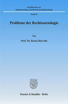 Probleme der Rechtssoziologie.
