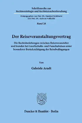 Der Reiseveranstaltungsvertrag.