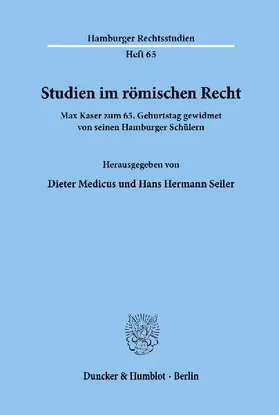 Studien im römischen Recht.