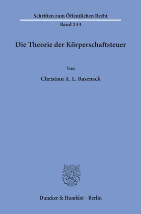 Die Theorie der Körperschaftsteuer