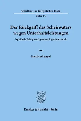 Der Rückgriff des Scheinvaters wegen Unterhaltsleistungen.