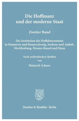 Die Hoffinanz und der moderne Staat.