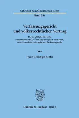 Verfassungsgericht und völkerrechtlicher Vertrag