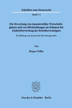 Die Bewertung von immateriellen Wirtschaftsgütern und von Rückstellungen im Rahmen der Einheitsbewertung des Betriebsvermögens.