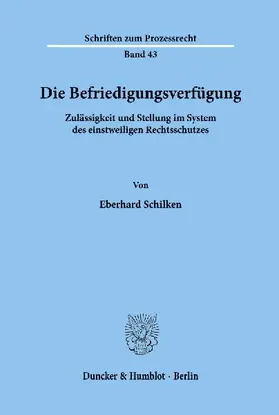 Die Befriedigungsverfügung.