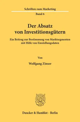 Der Absatz von Investitionsgütern.