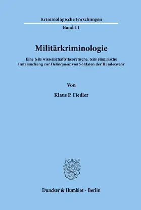 Militärkriminologie.