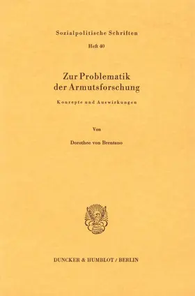 Zur Problematik der Armutsforschung.