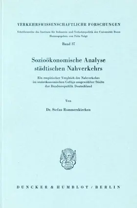 Sozioökonomische Analyse städtischen Nahverkehrs.