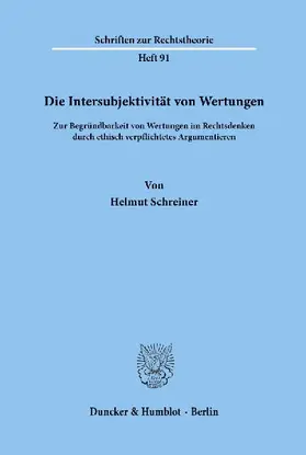 Die Intersubjektivität von Wertungen.