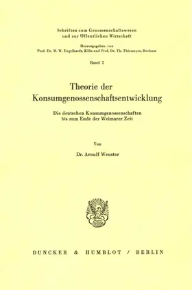 Theorie der Konsumgenossenschaftsentwicklung.