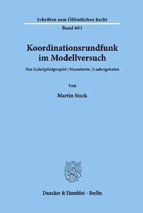 Koordinationsrundfunk im Modellversuch.
