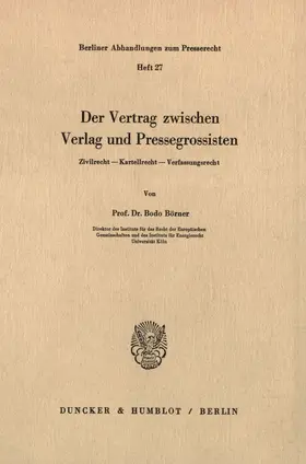 Der Vertrag zwischen Verlag und Pressegrossisten.