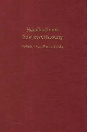 Handbuch der Sowjetverfassung.