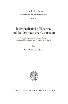 Individualistische Theorien und die Ordnung der Gesellschaft.