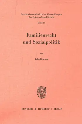 Familienrecht und Sozialpolitik.