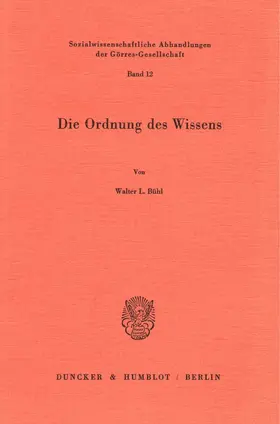Die Ordnung des Wissens.