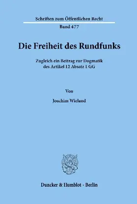 Die Freiheit des Rundfunks.