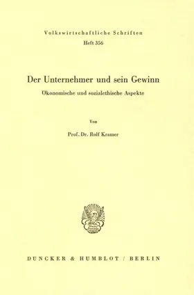 Der Unternehmer und sein Gewinn.