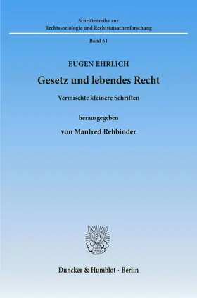 Gesetz und lebendes Recht.