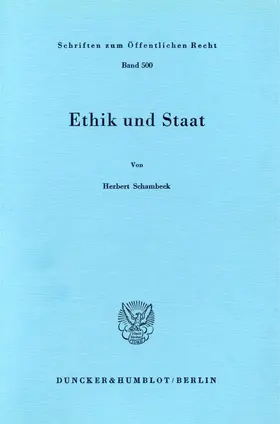 Ethik und Staat.