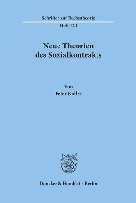 Neue Theorien des Sozialkontrakts.