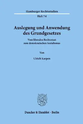 Auslegung und Anwendung des Grundgesetzes.