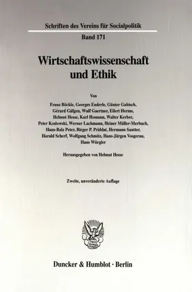 Wirtschaftswissenschaft und Ethik.