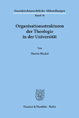 Organisationsstrukturen der Theologie in der Universität.