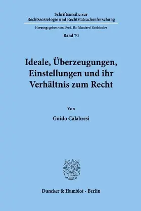 Ideale, Überzeugungen, Einstellungen und ihr Verhältnis zum Recht.