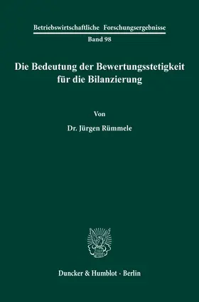 Die Bedeutung der Bewertungsstetigkeit für die Bilanzierung.