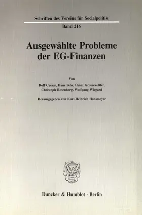 Ausgewählte Probleme der EG-Finanzen.