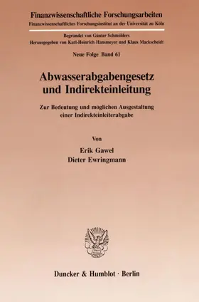 Abwasserabgabengesetz und Indirekteinleitung.